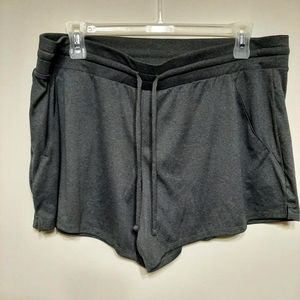 2 Pair Women's All In Motion Shorts, Black & Gray XXL